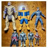 7 SUPERHERO VILLAIN ACTION FIGURES