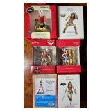 6 WONDER WOMAN CHRISTMAS ORNAMENTS MIB SUPERHERO