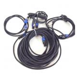 Lot of 4 NL4 Speakon Cables Lot of 4 NL4 Speakon Cables