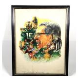 Vintage Green Bay Packers Vince Lumbardi Print