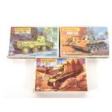 (3) Matchbox Military Vehicle Model Kits