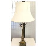 Brass Table Lamp with Crystals