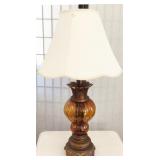 Amber Glass Lamp with Shade