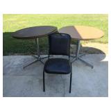 (2) Pedestal Tables