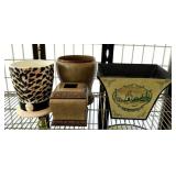 (4)pc Trash Cans, Tissue Holder