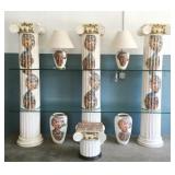 Neo Classical Columned Wall Unit