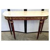 French Marble Top Console Table