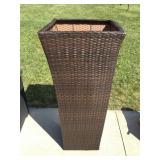 Resin Weave Planter 41"t