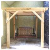 Pergola with Bentwood Swing