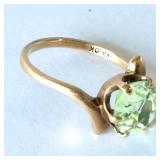 10k Gold with Peridot Ring