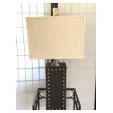 Table Lamp with Brass Nail Head Trim