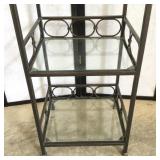 (3) Tier Iron and Glass Shelf Stand