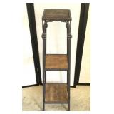 (3) Tier Wood and Metal Plant Stand