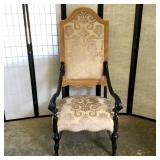 Upholstered High Back Arm Chair