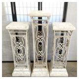 (3) Pedestal Display Stands