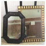 (2) Beveled Glass Wall Mirrors