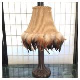 Table Lamp with Bronze Look Base