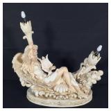 Accent Lamp, Reclining Woman with Harp