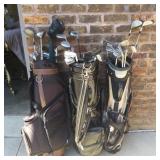 (3) Bags of Golf Clubs