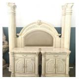 AICO Michael Amini Monte Carlo Bed, (2) Stands