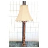 Pillar Lamp with Beaded Shade