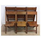 (9) Wood Folding Chairs