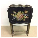 Vintage Set of Metal TV Trays