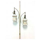 MCM Pole Lamp with (2) Gold Overlay Shades