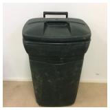 Green Rubbermade Trash Can