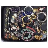 Tray Lot of Assorted Costume Jewelry #1