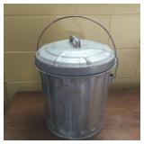 (5) Gallon Galvanized Trash Can with Bail Handle