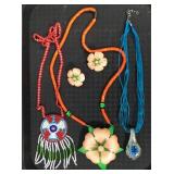 3 Necklaces, Earrings