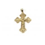 14k Gold Filigree Crucifix Pendant