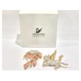 Swarovski Crystal, Pegasus and Compassion Pins