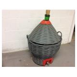 Carboy with Woven Plastic Basket