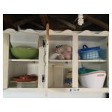 Cabinet Lot of Plastic Storage Containers
