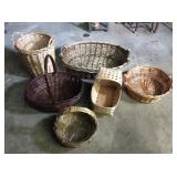 Lot of (6) Wicker Baskets
