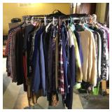 Rounder Clothes Rack with Clothing