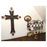 Kitchen Wall Dï¿½cor Lot, Hat Rack, Cross