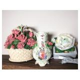 Lot, Floral Music Box, Italy Vase, Flower Light