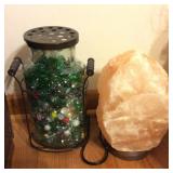 Marble Jar with Metal Carrier, Stone