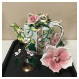 Floral Teapot, Capodimonti Flower