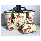 Ladies Floral Tote and Pouch