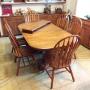 Oak Dining Table and 6 Windsor Chairs