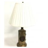 Lamp with Brass Lighted Base