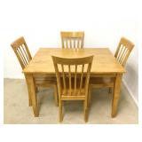 Hard Rock Maple Kitchen Table and (4) Chairs
