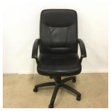 Leather Adjustable Black Office Arm Chair
