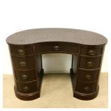 Maddox Kidney Shaped Desk, Distressed Top