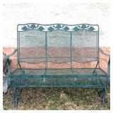 Wire Loveseat with Leaf Motif