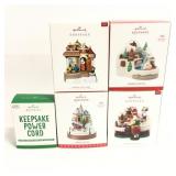 (4) Keepsake Annual Magic Light Up Ornaments